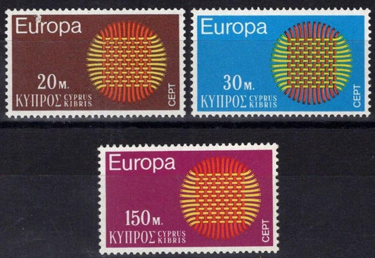 Cyprus 340-342 MNH Europa Interwoven Threads ZAYIX 083022S150