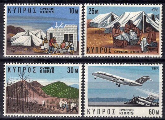 Cyprus 448-451 MNH Economy Industry Planes ZAYIX 083022S178