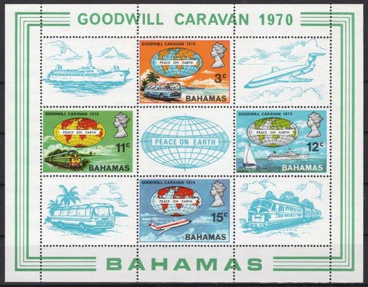Bahamas 306a MNH Tourism Ships Trains Aviation Transportation ZAYIX 061223SM51M