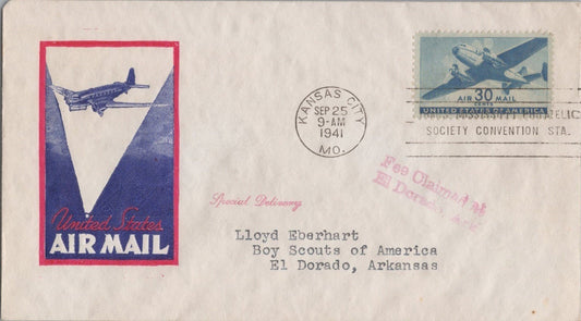 US M# C30-14 FDC H. Ioor cachet - 30c blue twin engine plane ZAYIX 113022SM61