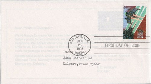 US Cover 2741-2745 set of 5 Uncacheted FDC Huntsville Alabama ZAYIX 120622SM129
