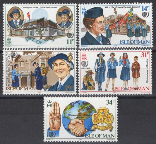 ZAYIX Great Britain - Isle of Man 276-280 MNH Girl Guides Headquarters Uniforms