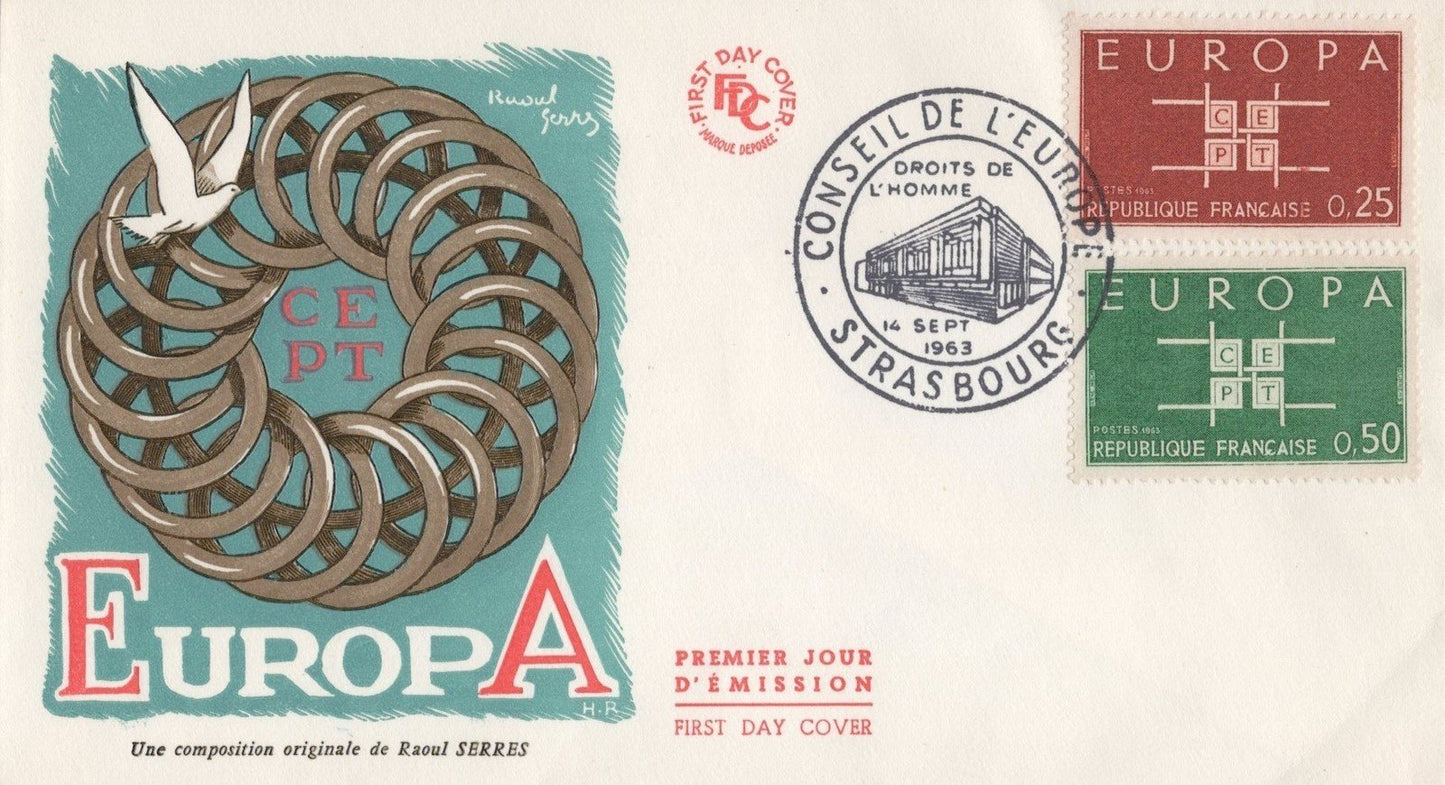France 1045-1046 FDCRaoul Serres Art cachet Europa CEPT ZAYIX 032323SM37