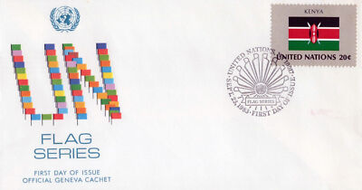 United Nations FDC 1983 Flag Series Kenya - Geneva Cachet ZAYIX 031823SM18