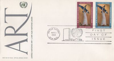 United Nations FDC Henrick Starcke Statue Geneva Cachet ZAYIX 031823SM171