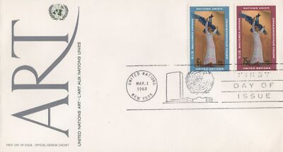 United Nations FDC Henrick Starcke Statue Geneva Cachet ZAYIX 031823SM170M