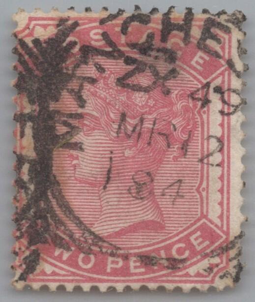 Great Britain 81 used 2p lilac rose Victoria Manchester CDS ZAYIX 103022S34