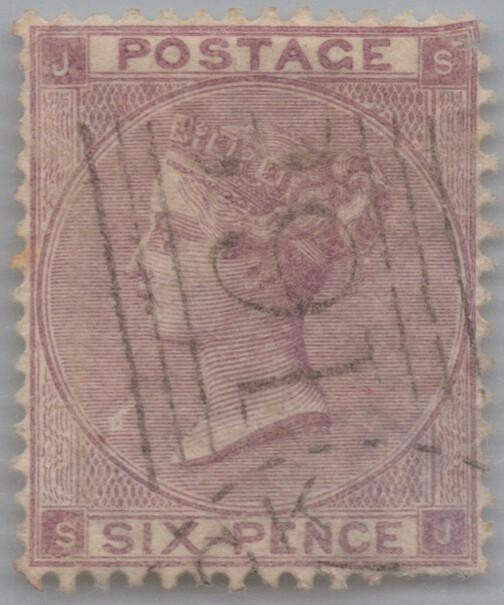 Great Britain 39 used 6p lilac Victoria torn corner CV $105 ZAYIX 103022S44