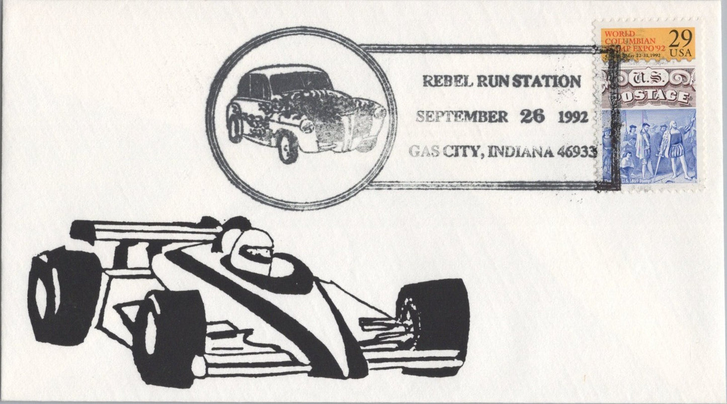 US Event Cover Auto Racing Rebel Run Station, Gas City ZAYIX 041322SM86
