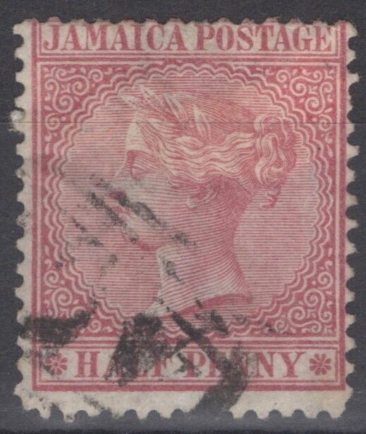 Jamaica 13 used 1872 1/2d Claret, WMK 1, Queen Victoria ZAYIX 040322S47