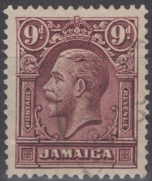 Jamaica 109 used 1926 9d violet brown, George V ZAYIX 040322S66