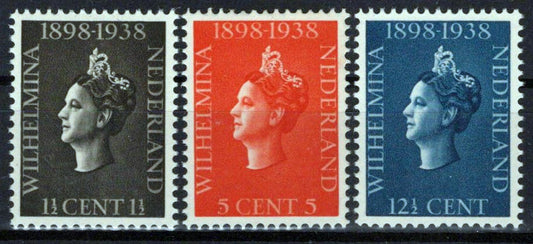 Netherlands 209-211 MNH Queen Wilhelmina Zayix Stamps 0125S0226