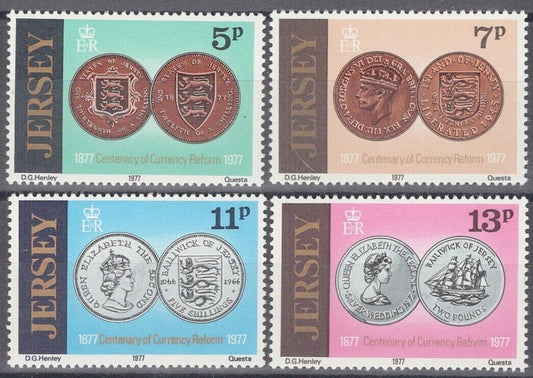 ZAYIX Great Britain - Jersey 171-174 MNH Jersey Currency Coins