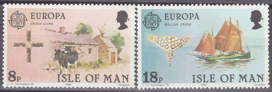ZAYIX Great Britain - Isle of Man 191-192 MNH Europa Fisherman's Charm Boats
