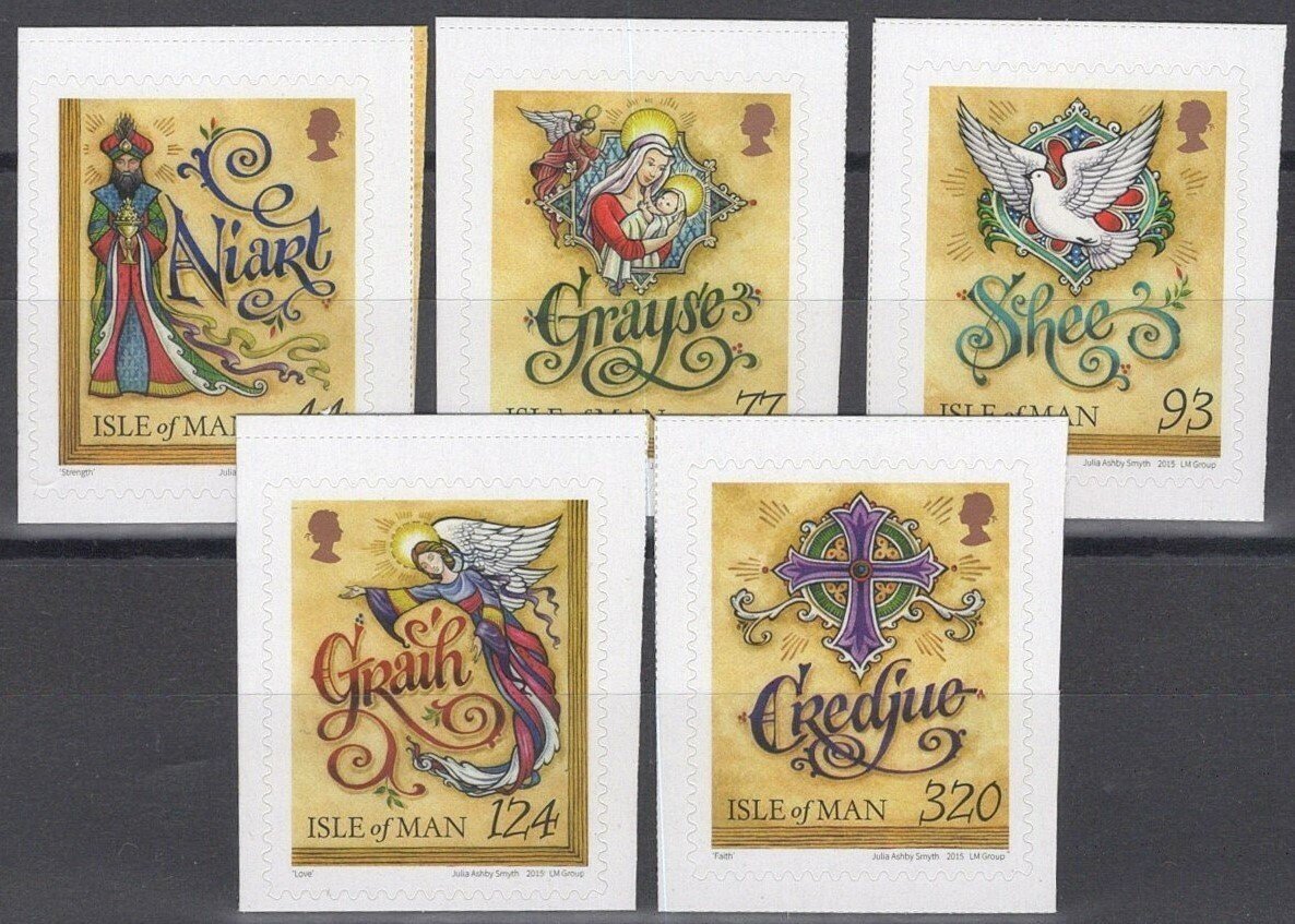Isle of Man 1759-1763 MNH XMAS Angels Prayer Book Dove ZAYIX 041422S35