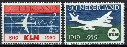 Netherlands 381-382 MH Aviation Planes World Map Zayix Stamps 0125S0286