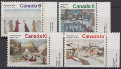 Canada 650-653 MNH Christmas Paintings Snow Horses Skating ZAYIX 121722S01