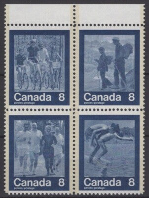 Canada 632a MNH Block Sports Olympics Diving Joggers Hikers ZAYIX 121722S15