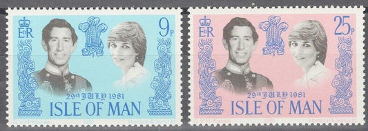ZAYIX Great Britain - Isle of Man 198-199 MNH Royal Wedding Lady Diana