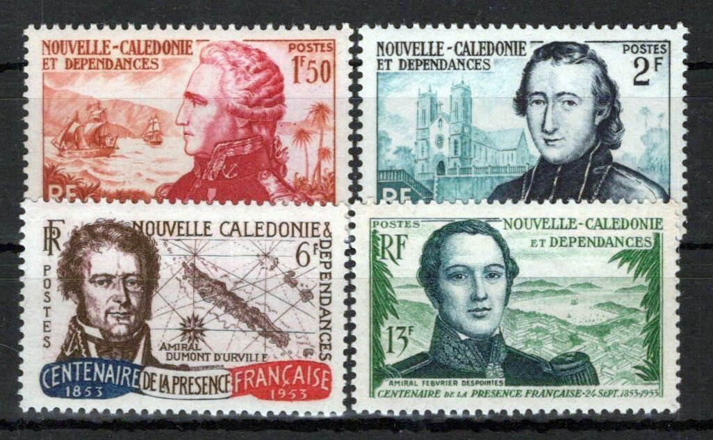 New Caledonia 296-299 MNH Maps Ships Military Architecture ZAYIX 0624S0081