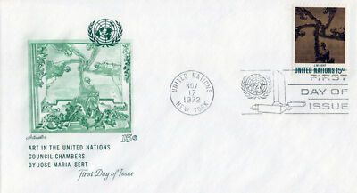 United Nations FDC Art in the UN Council Chambers Artmaster ZAYIX 031823SM30