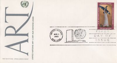 United Nations FDC Henrick Starcke Statue Geneva Cachet ZAYIX 031823SM173M