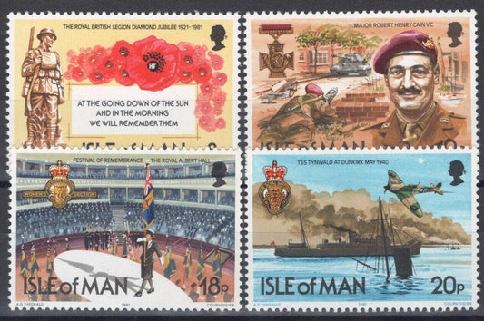 ZAYIX Great Britain Isle of Man 201-204 MNH British Legion WWII Ship 041322SM40M
