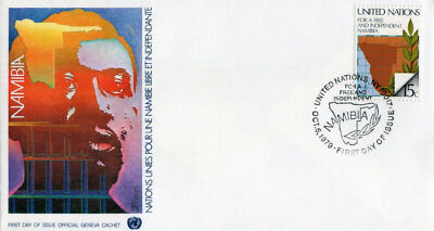 United Nations FDC Namibia - Official Geneva Cachet ZAYIX 031823SM17
