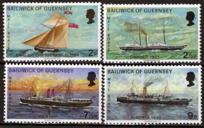 Guernsey 64-68 MNH Mail Boats Ships Transportation ZAYIX 021423S103M