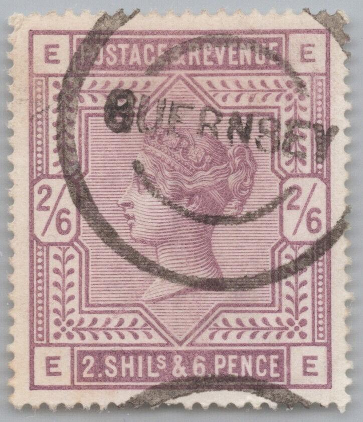 Great Britain 96 Used XF Guernsey postmark 2s6p Victoria STAMPS ZAYIX 081022S06