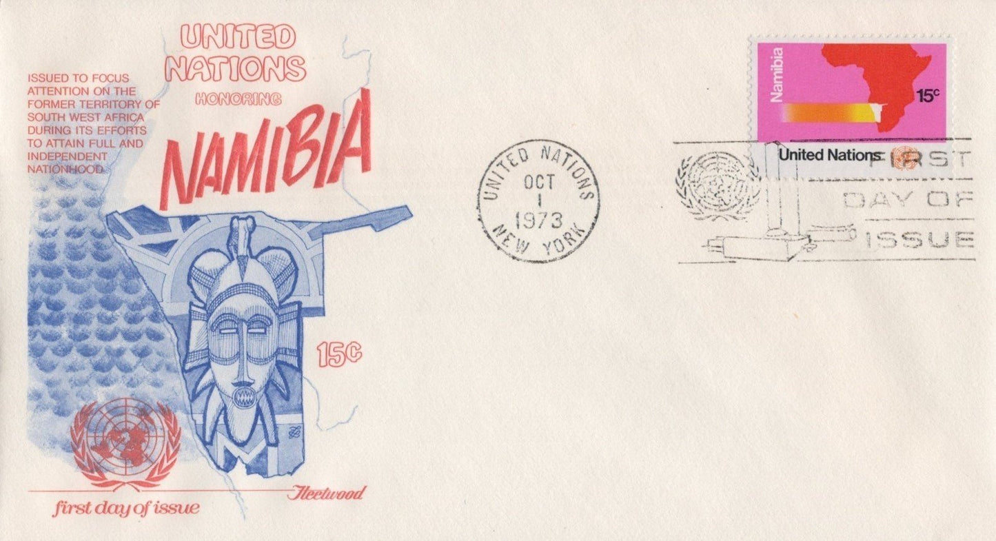 United Nations FDC Namibia Nationhood Fleetwood cachet ZAYIX 031823SM143