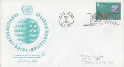 United Nations FDC ITU Int'l Telecommunications Artmaster ZAYIX 031823SM123
