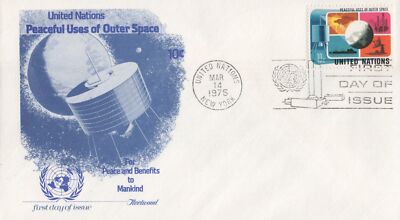 United Nations NY FDC Peaceful Use of Space Fleetwood cachet ZAYIX 031823SM128