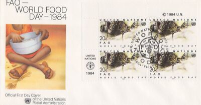 United Nations FDC World Food Day FAO Geneva cachet block ZAYIX 031823SM157