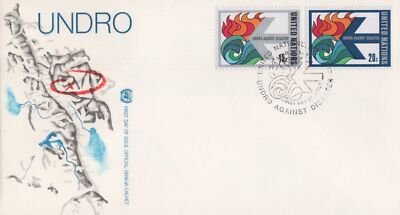 United Nations FDC Disaster Relief Organization Geneva cachet ZAYIX 031823SM136
