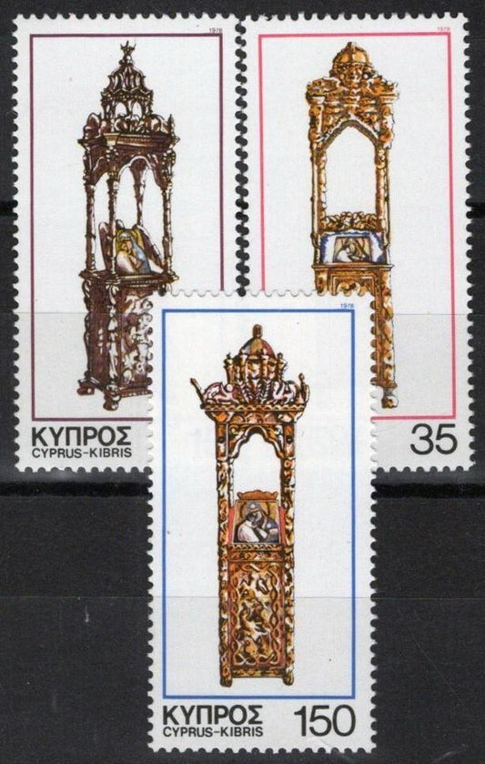 Cyprus 508-510 MNH Christmas Kiti Athienou Omodhos Icon Stand ZAYIX 090222S21