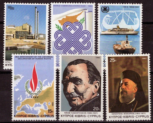Cyprus 612-617 MNH Communications Ships Religious Figures ZAYIX 090222S47M