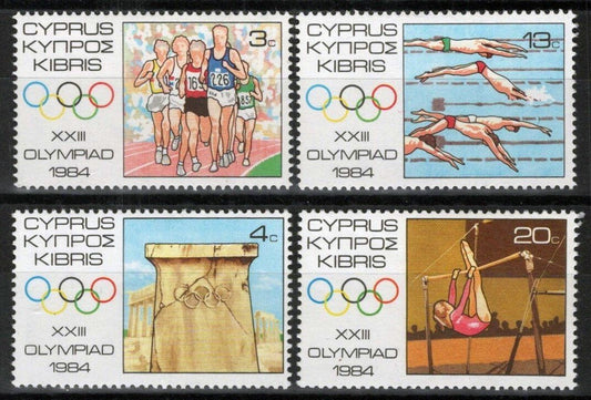 Cyprus 627-630 MNH Summer Olympics Sports Gymnastics Running ZAYIX 090222S51