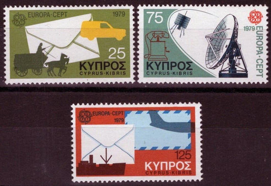 Cyprus 513-515 MNH Europa Communications Planes Ships ZAYIX 090222S23