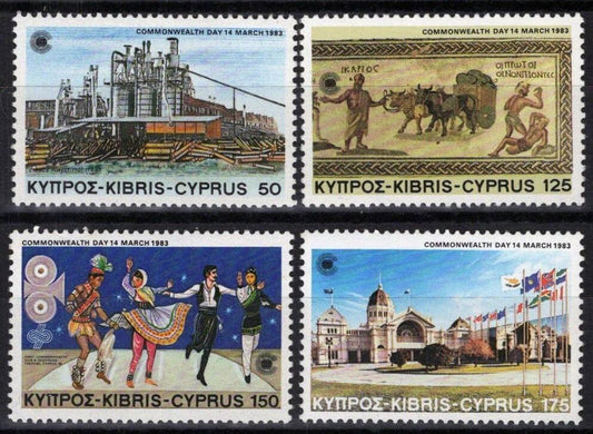 Cyprus 591-594 MNH Forest Industry Mosaics Dancers Architecture ZAYIX 090222S44