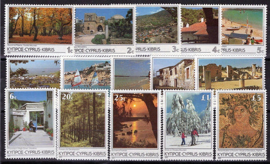 Cyprus 640-654 MNH Landscapes Mosaics Architecture Forestry ZAYIX 090222S58