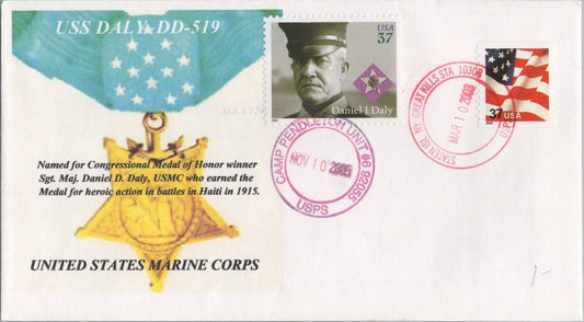 FDC US 3964 Alvin Eckert Marines Camp Pendleton / Great Kills ZAYIX 070422SM36