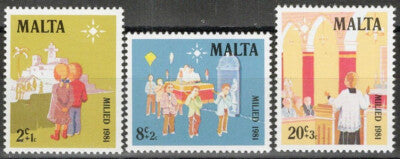 Malta B42B44 MNH SemiPostal Religion Children Procession ZAYIX 080122S08