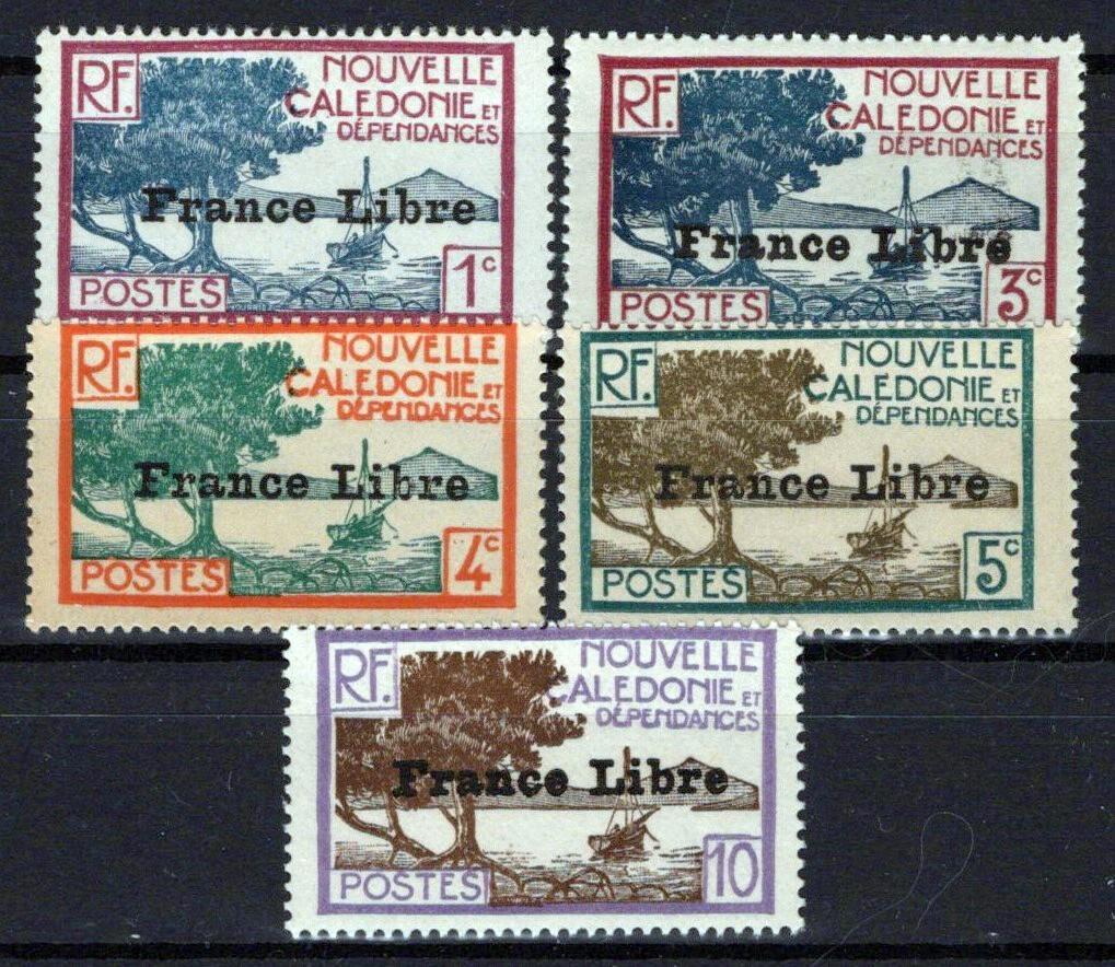 New Caledonia 217//222 MNH Overprint Landscapes ZAYIX 0624S0088