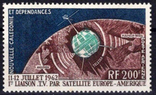 New Caledonia C33 MNH Air Post Communications Satellite ZAYIX 0624S0094