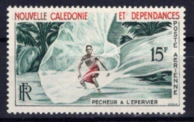 New Caledonia C29 MNH Air Post Fishing Fisherman ZAYIX 0624S0096