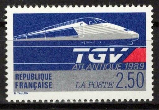 France 2173 MNH TGV Atlantic Trains Railways ZAYIX 1024S0046M