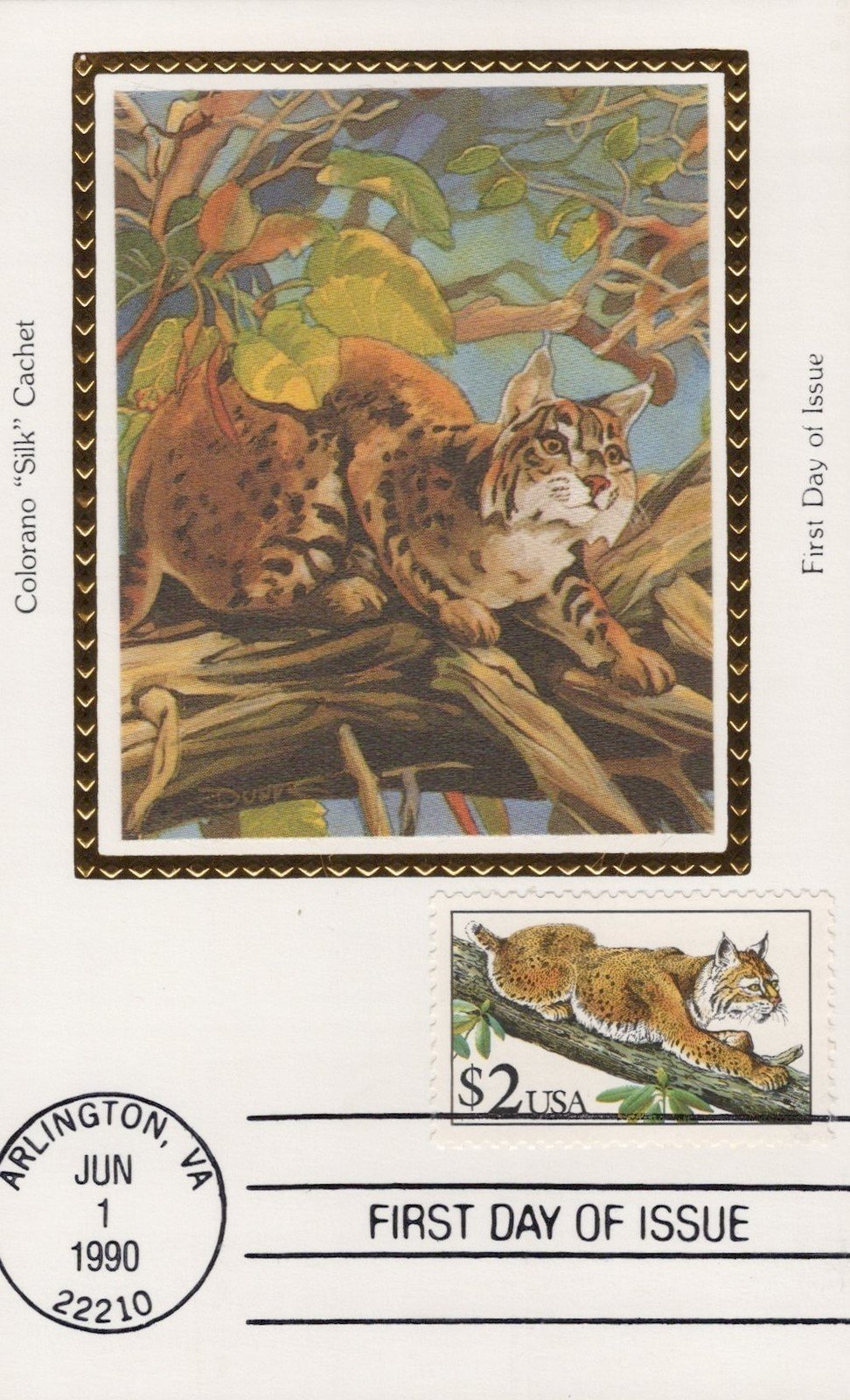 Zayix US Colorano Maxi Card FDC 2482 $2 Bobcat Wild Cat ZAYIX 092523SM34