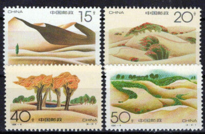 China PRC 2491-2494 MNH Landscapes Sand Dunes Flowers Zayix Stamps 1224S0067