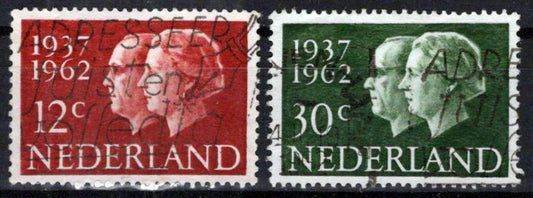 Netherlands 389-390 Used Queen Juliana Prince Bernhard Zayix Stamps 0125S0291